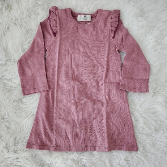 H&M Pink Girls Sweater Dress. Size 3-4T. New. B - Picture 1 of 5